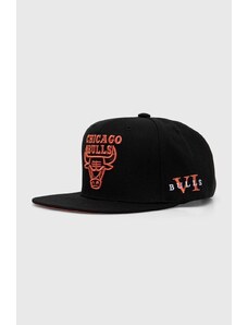 Mitchell&Ness czapka z daszkiem bawełniana NBA CHICAGO BULLS kolor czarny z aplikacją