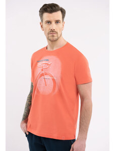Volcano Bawełniany t-shirt, Comfort Fit, T-EXPERT