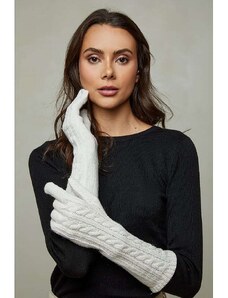 Soft Cashmere Rękawiczki w kolorze białym