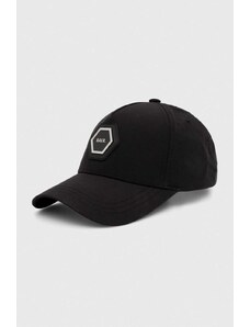BALR. czapka z daszkiem Hexline kolor czarny z aplikacją B6110 1062