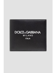 Dolce and Gabbana DOLCE & GABBANA Czarny męski portfel skórzany