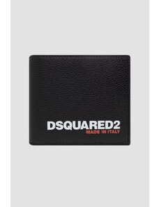 DSQUARED2 Czarny portfel skórzany