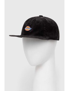 Dickies czapka z daszkiem sztruksowa CHASE CITY CAP kolor czarny z aplikacją DK0A4YPJ