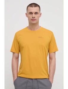 Jack Wolfskin t-shirt sportowy Delgami kolor żółty gładki 1809811