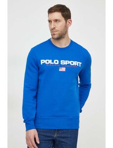 Polo Ralph Lauren bluza męska kolor niebieski z nadrukiem 710835770