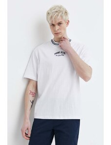 Tommy Jeans t-shirt bawełniany męski kolor biały z aplikacją DM0DM18656