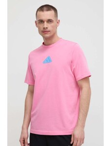 adidas Performance t-shirt treningowy kolor różowy z nadrukiem IS2397