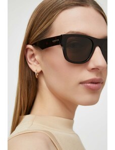 Gucci okulary przeciwsłoneczne męskie kolor brązowy GG1427S