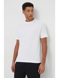 New Balance t-shirt bawełniany MT41533WT męski kolor biały z aplikacją