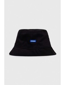 Hugo Blue kapelusz bawełniany kolor czarny bawełniany 50522293