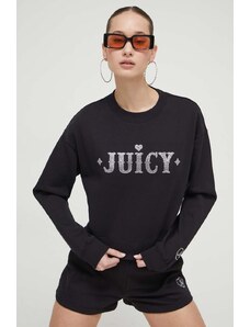 Juicy Couture bluza damska kolor czarny z aplikacją