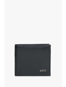 Kompaktowy portfel męski ze skóry naturalnej w kolorze czarnym Estro ER00114456