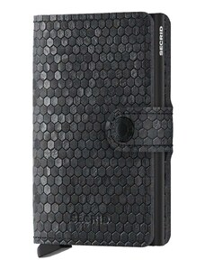 Secrid portfel skórzany Miniwallet Hexagon Black kolor czarny