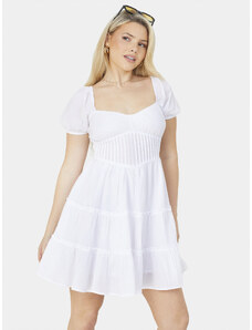 Brave Soul Sukienka letnia LDRW-654BELINDAW Biały Straight Fit
