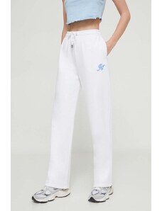 Juicy Couture spodnie dresowe kolor biały z aplikacją