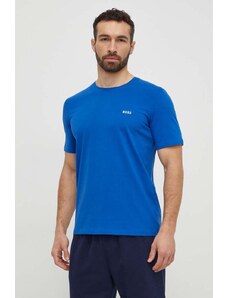 BOSS t-shirt lounge kolor niebieski melanżowy