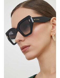 Etro okulary przeciwsłoneczne damskie kolor czarny ETRO 0010/S