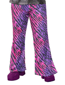 amscan Spodnie kostiumowe "Disco Fever Zebra Flares" w kolorze fioletowym