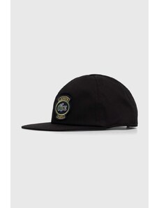 Lacoste czapka z daszkiem kolor czarny z aplikacją