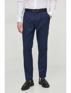 Sisley spodnie męskie kolor granatowy proste