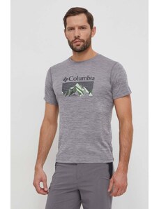 Columbia t-shirt sportowy zero rules Zero Rules kolor szary z nadrukiem 1533291