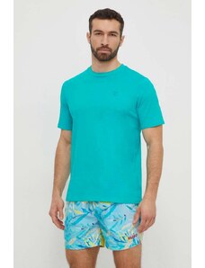 Guess t-shirt bawełniany kolor turkusowy z aplikacją F3GI00 K8HM0