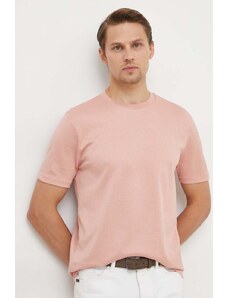 BOSS t-shirt bawełniany męski kolor różowy gładki 50511595