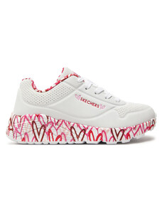 Skechers Sneakersy Uno Lite Lovely Luv 314976L/WRPK Biały