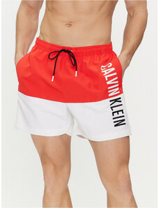 Calvin Klein Swimwear Szorty kąpielowe KM0KM00994 Czerwony Regular Fit