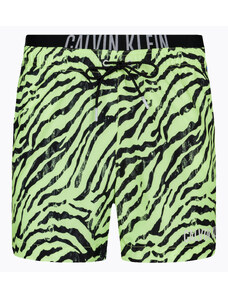 Szorty kąpielowe męskie Calvin Klein Medium Double WB-Print zebra citrust burst