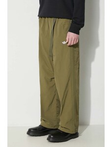 adidas Originals spodnie dresowe kolor zielony gładkie IS0201