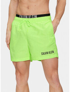 Calvin Klein Swimwear Szorty kąpielowe KM0KM00992 Zielony Regular Fit