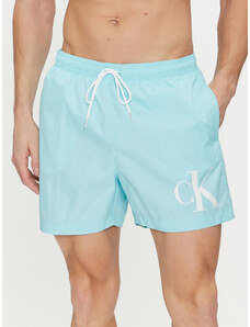 Calvin Klein Swimwear Szorty kąpielowe KM0KM01003 Błękitny Regular Fit