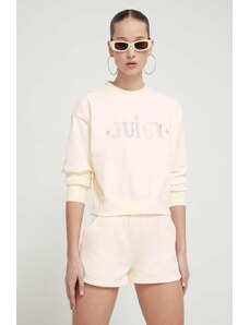 Juicy Couture bluza damska kolor beżowy z aplikacją