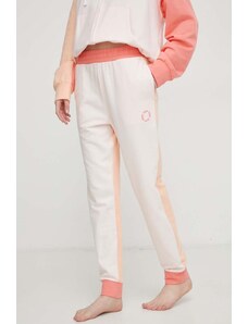 Dkny spodnie lounge kolor różowy wzorzyste YI70002