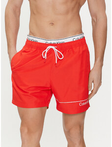 Calvin Klein Swimwear Szorty kąpielowe KM0KM00957 Czerwony Regular Fit