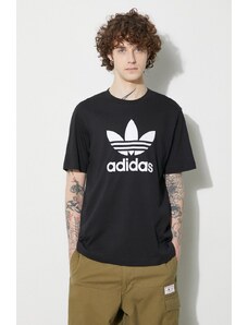 adidas Originals t-shirt bawełniany Trefoil męski kolor czarny z nadrukiem IU2364