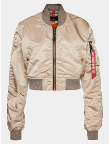 Alpha Industries Kurtka bomber MA-1 136008 Beżowy Loose Fit