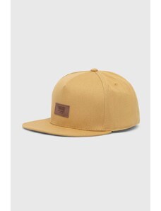 Vans czapka z daszkiem bawełniana kolor żółty z aplikacją