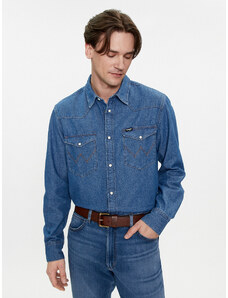 Wrangler Koszula jeansowa Western 112350488 Niebieski Regular Fit