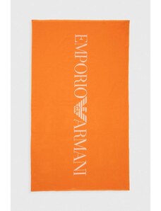 Emporio Armani Underwear ręcznik bawełniany kolor pomarańczowy