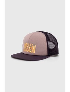 Helly Hansen czapka z daszkiem kolor fioletowy z aplikacją 67155