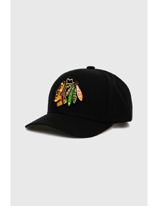 Mitchell&Ness czapka z daszkiem NHL CHICAGO BLACKHAWKS kolor czarny z aplikacją