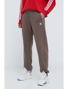 adidas Originals spodnie dresowe Essentials Fleece Joggers kolor brązowy gładkie IR5974