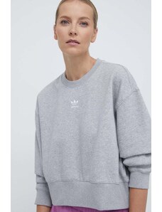 adidas Originals bluza Essentials Crew Sweatshirt damska kolor szary melanżowa IA6499