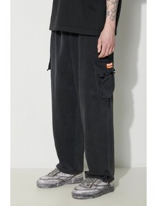 Market spodnie dresowe bawełniane Fuji Cargo Sweatpants kolor szary gładkie 395000644