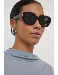Saint Laurent okulary przeciwsłoneczne damskie kolor brązowy SL 639