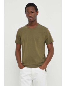 Levi's t-shirt bawełniany 2-pack męski kolor zielony gładki