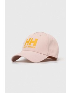 Helly Hansen czapka z daszkiem kolor różowy z nadrukiem 67434