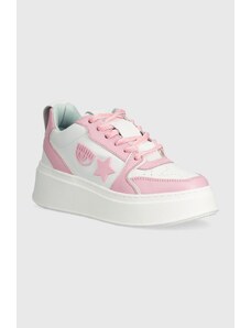 Chiara Ferragni sneakersy skórzane Sneakers School kolor różowy CF3217_012